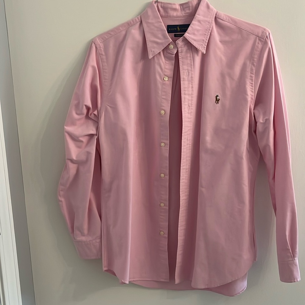 Polo Button-Up in pink